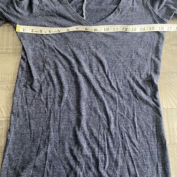 Chaser Dress Sz M Blue Mini Tiered Bell Sleeves Classic Feminine Lightweight - Picture 4 of 7